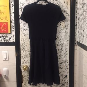 WHO WHAT WEAR black ribbed dress